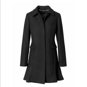 Banana Republic Melton Wool Flounce Hem Coat